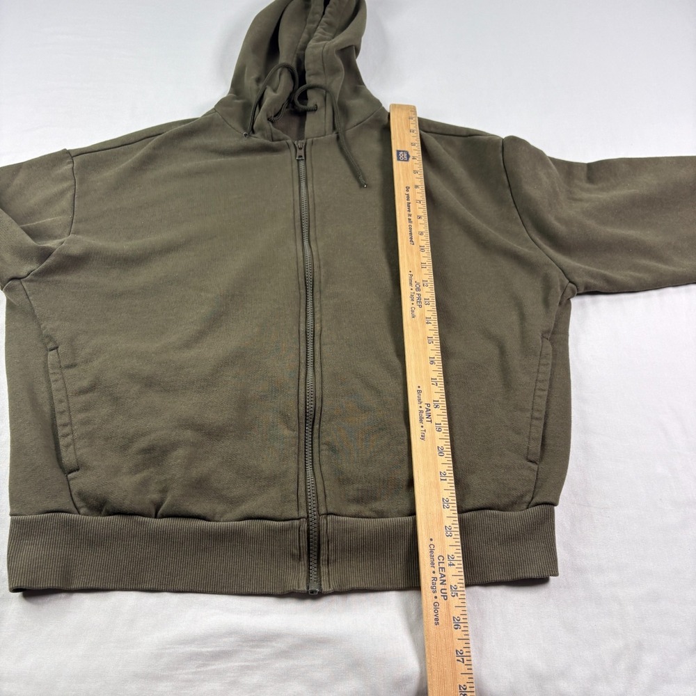 Alo Yoga Hoodie Womens XL Green Full Zip Casual Jacket Athleisure Stretch - Picture 6 of 9